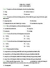 Đề kiểm tra 15 phút môn Công nghệ 8 (Có đáp án)